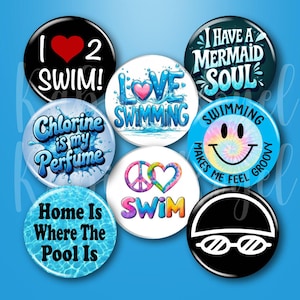 Swimmer Pins Team Buttons Swimming Gift Bag Accessory