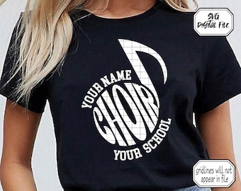 Choir SVG, Choir Gift, Music SVG, Music Gift, Music Note, Musicals, Musical Theatre, Broadway Gifts, School Shirt, DIY Personalization