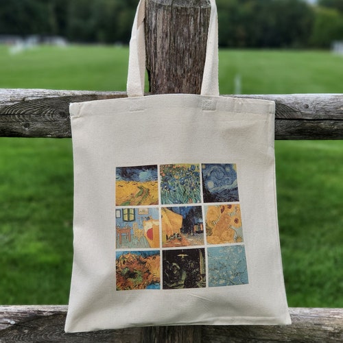 Vincent Van Gogh Painting Tote Bag Artsy Tote Bag Etsy