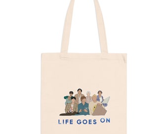 BTS トートバッグ、Life Goes On、BTS Army トートバッグ、K-pop、ジン
