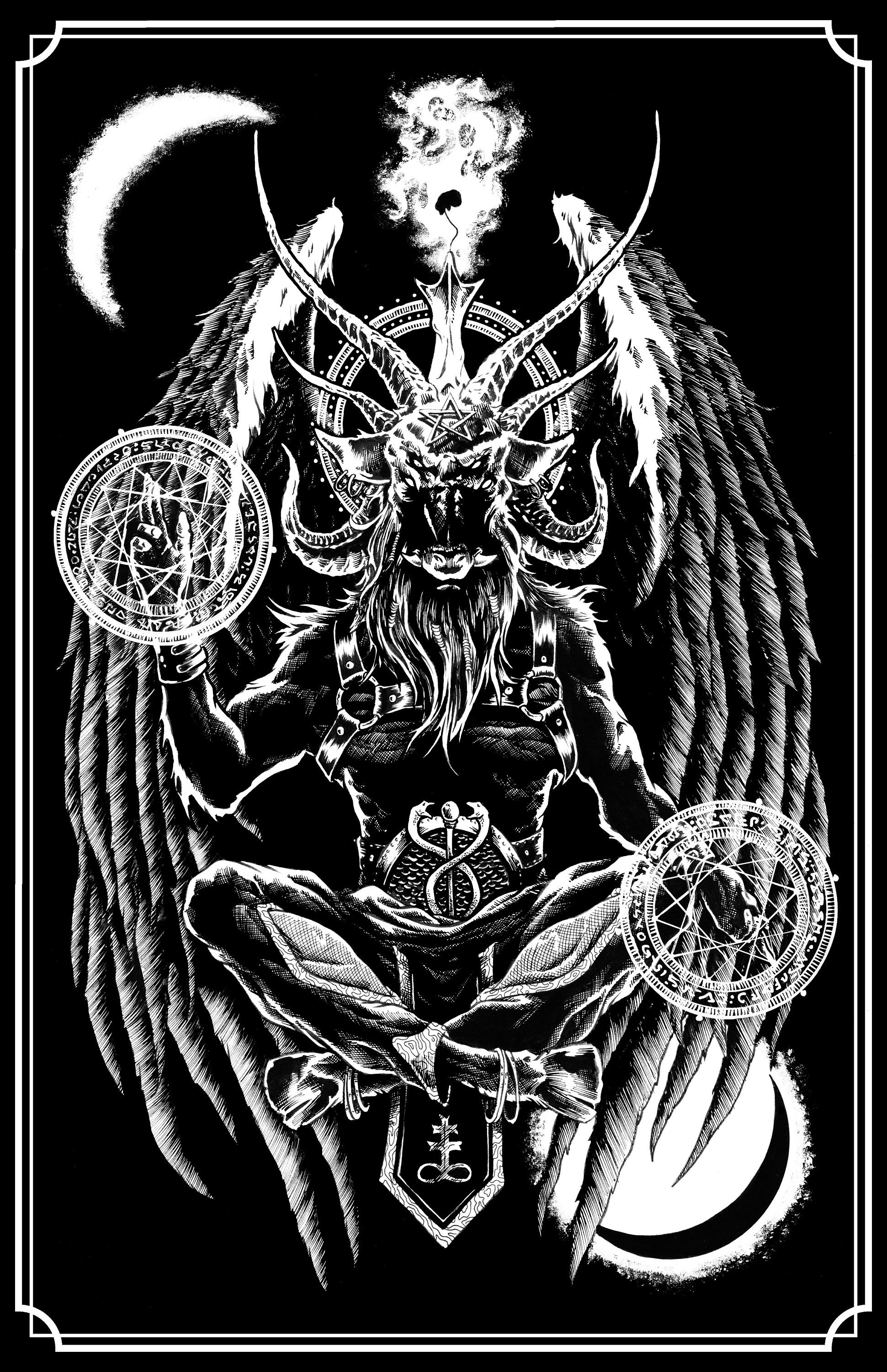 By the Light of Two Moons 11x17 Original Art Prints Comics Goth