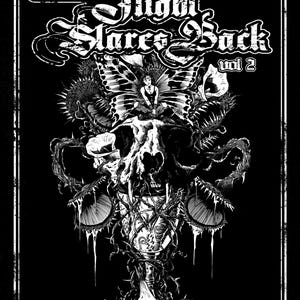 And the Night Stares Back vol. 2  A dark fantasy art & coloring book horror sci fi science fiction gothic goth girl fan monster creature fae