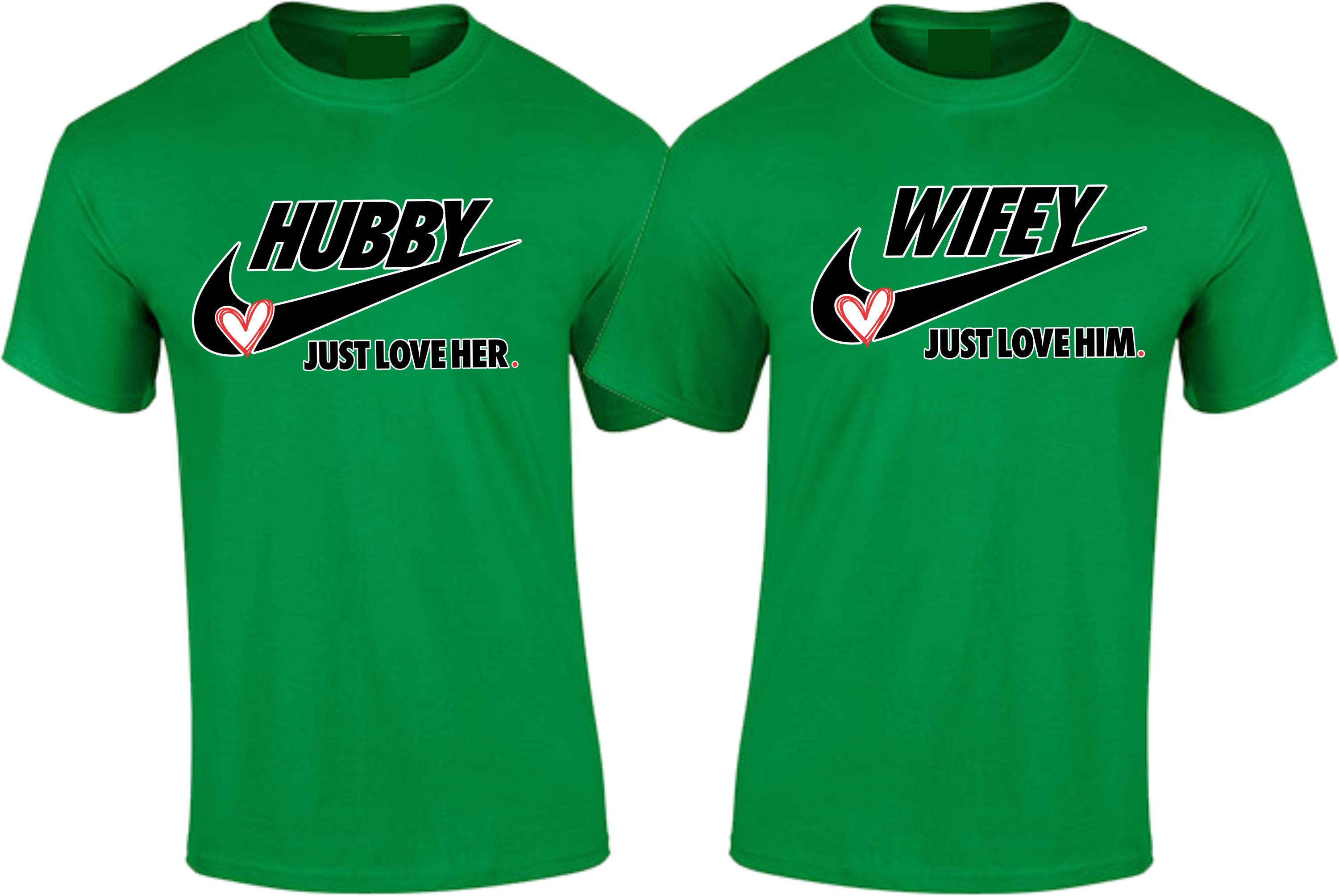 Hubby and Wife Valentine's Day Just Love Him/her Gift Lovely Tees