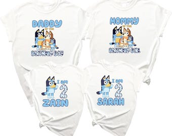 Custom Birthday Boy/Girl Dog Family Matching T-Shirts