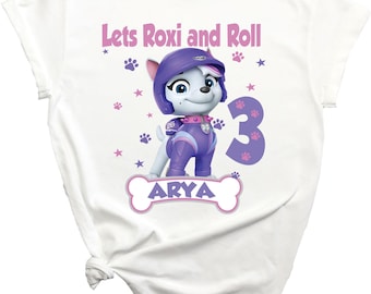 Roxi and Roll dog Birthday Girl custom T-Shirt