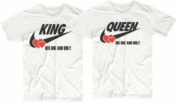 King and Queen Couples Valentines Day Shirt Matching Love Couples T Shirts  Matching 