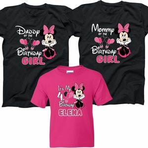 It's My Birthday Minnie pink bow Custom Family birthday GIRL party  Matching Cute T-Shirt