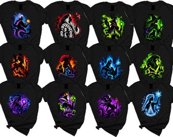 Customize Princess Evil Queen Villianss character Halloween Costume tshirt; Halloween custom tshirt