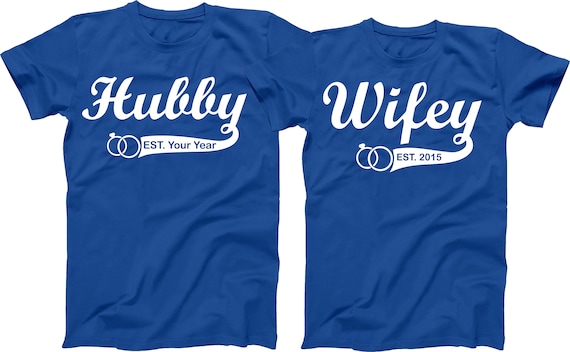 Wifey Est 2019 Newlywed Tshirt Hubby & Wifey Couple Gift Tee Wifey Est 2019 Newlywed Tshirt Hubby & Wifey Couple Gift Tee