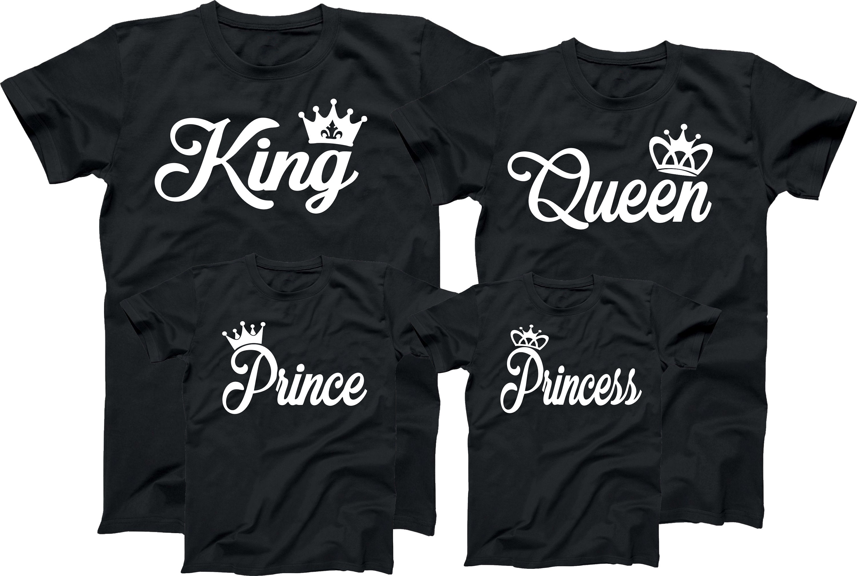 3 camisetas negras Familia Queen, King y prince: 40,00 €
