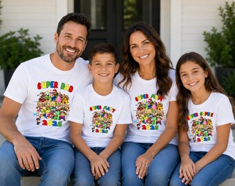 Super Family Universal Magical Vacation Matching T-Shirts: Family friend Daddy Daughter son trip