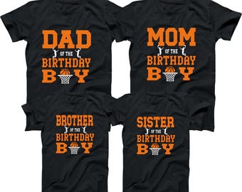 Birthday Boy Basketball Family Matching T-Shirts