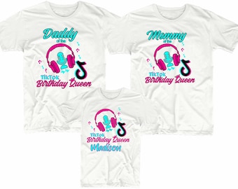 Birthday Queen T-Shirt: Custom Music Family Birthday Girl Party