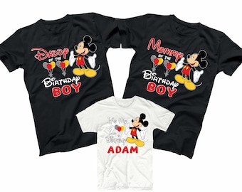 Mickey Mouse Birthday Boy Matching Family T-Shirts