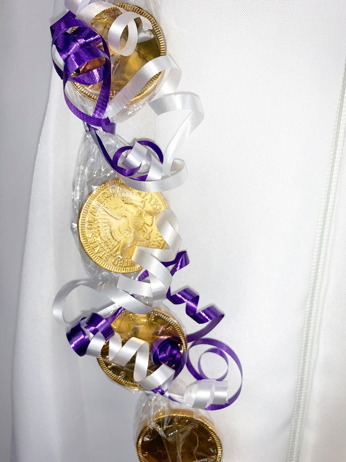 CANDY LEI Graduation Lei GOLD Coin Chocolates Party Favors Awards