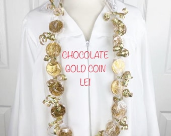 CANDY LEI - Afstuderen Lei - GOUDEN Munt Chocolade - Feestartikelen - Awards - Bruiloften - Douches - Op maat gemaakt