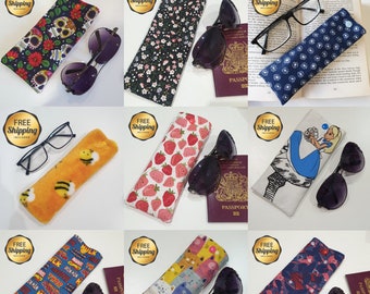 Handmade Glasses Cases | Sunglasses Case | Soft Glasses Case | Ladies Gifts | Soft Pouch | Fabric Spectacles Case
