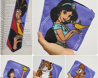 Handmade Fabric Pouches for Makeup/Coins/Essentials/Bag Tidy - Aladdin, Princess Jasmine, Abu, Rajah & more | Handmade By Sew This Sew That