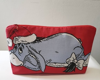 Sleepy Eeyore from Winnie the Pooh: Cosmetics Bag | Makeup Accessories Bag | Zipped Pouch for Girlfriend Wife- Handmade by Sew This Sew That