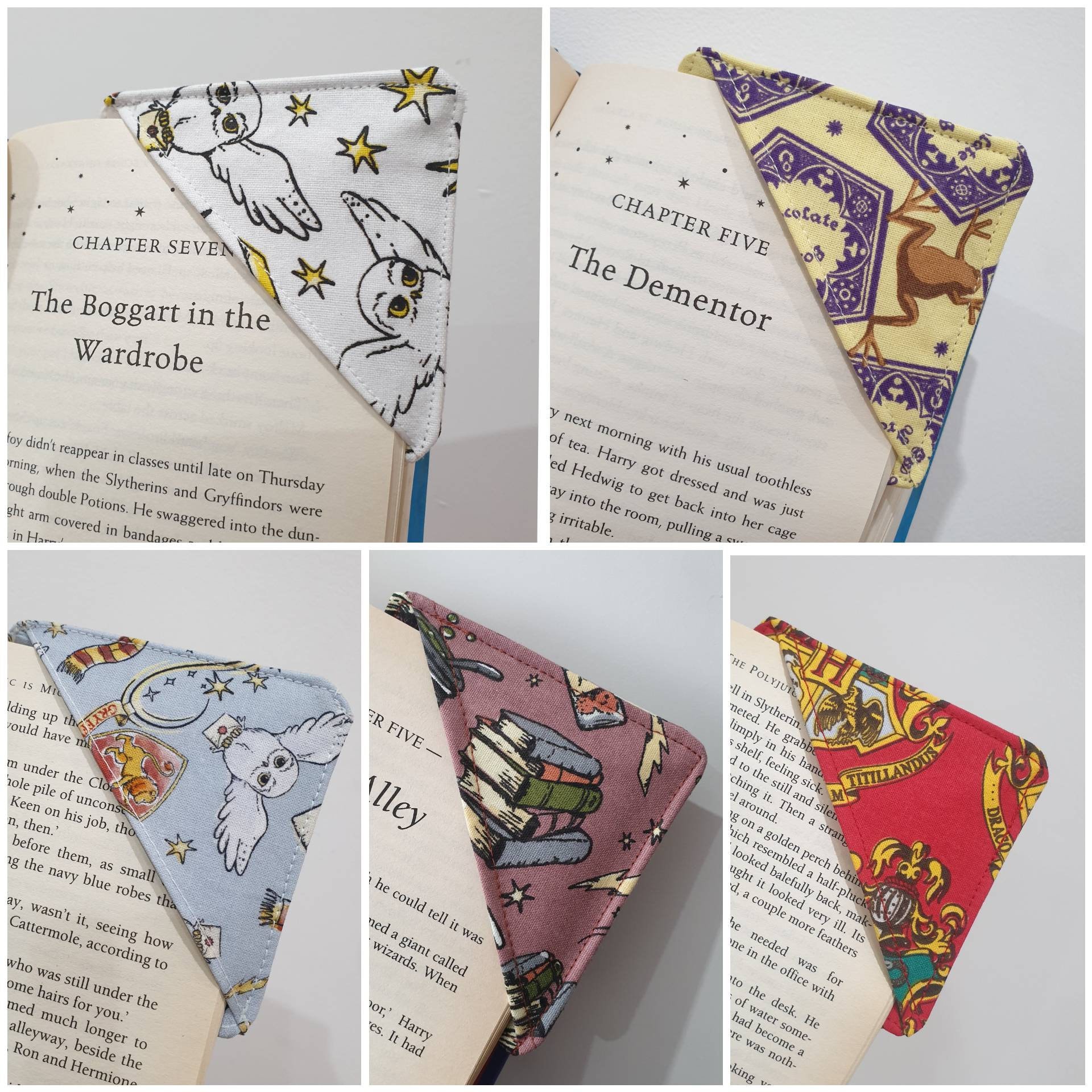 Handmade Harry Potter Corner Bookmarks by Sew This Sew That/ | Etsy UK