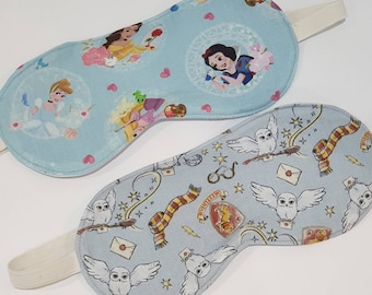 100% Cotton Disney Princess/ Harry Potter Handmade Sleep Eye Mask | Handmade by Sew This, Sew That | Perfect Gift |Blindfold | Migraine Mask