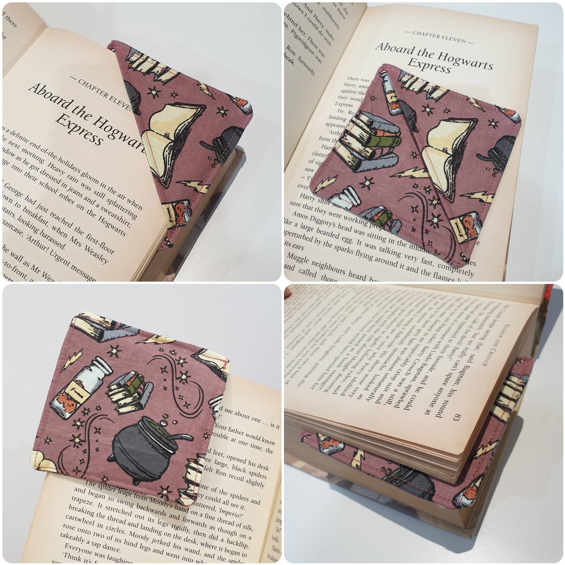 Handmade Harry Potter Corner Bookmarks by Sew This Sew That/ | Etsy UK