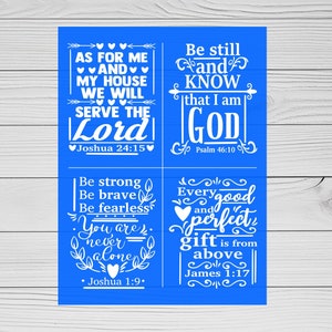Scripture Reusable Adhesive Silkscreen Stencil | Motivational | Wood chalk painting | Religious | Church Sign | Inspirational | 11x8.5in