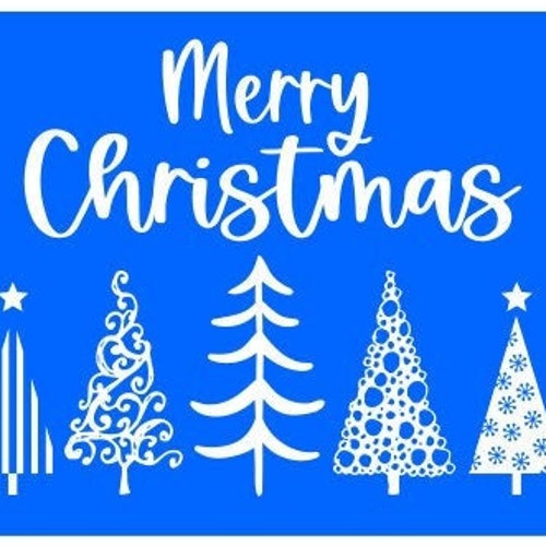 Christmas Stencil Reusable Adhesive Silkscreen Stencil Etsy