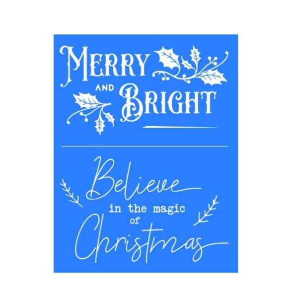 Christmas Stencil Etsy