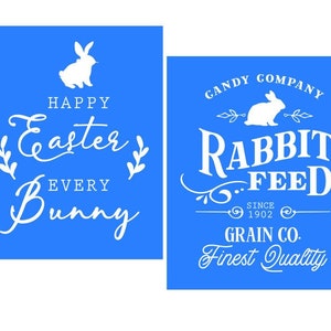 Easter Stencil | Reusable Adhesive Silkscreen Stencil | Easter Bunny Stencil | Wood chalk Transfer | Mesh transfer | seasonal sign