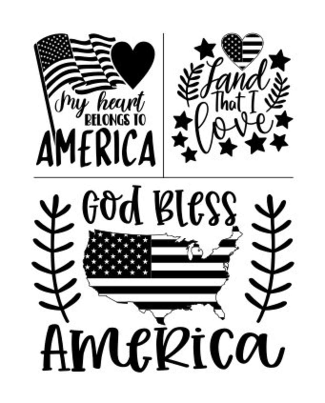 Fourth of July Stencil Reusable Adhesive Silkscreen Stencil - Etsy