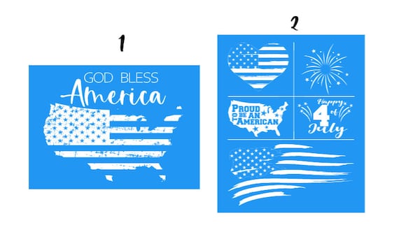 Fourth of July Stencil Reusable Adhesive Silkscreen Stencil - Etsy
