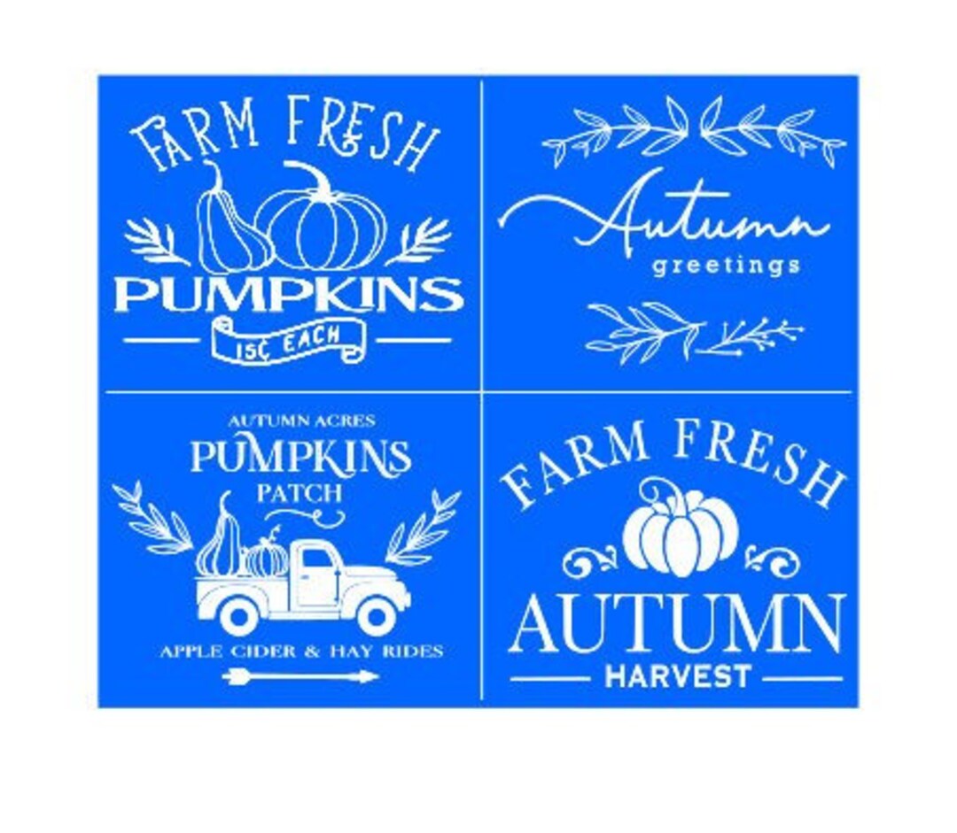 Fall Stencil Reusable Adhesive Silkscreen Stencil Shelf Etsy