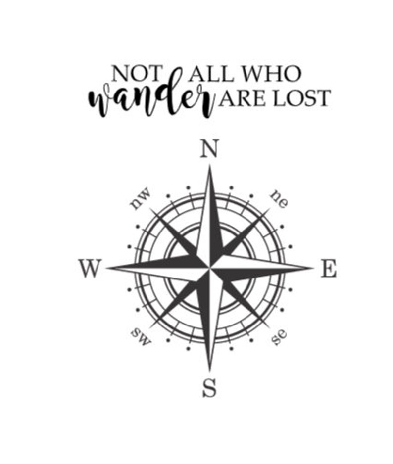 Not All Who Wander Are Lost Stencil Reusable Self-adhesive - Etsy