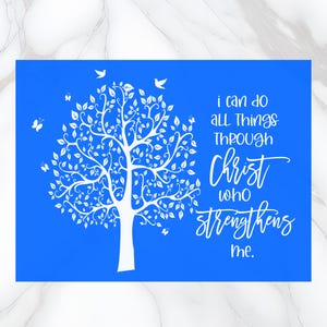 Scripture Reusable Adhesive Silkscreen Stencil | Motivational | Wood chalk painting | Religious | Church Sign | Inspirational | 11x8.5in