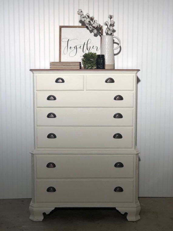 Sold Vintage Ethan Allen Georgian Court Tall Dresser Etsy