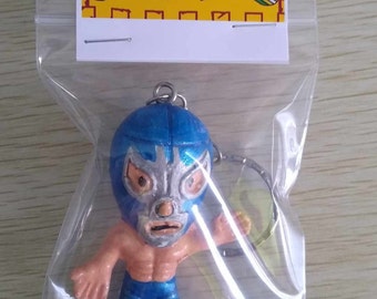 Cabezón Blue Demon action figure keychain