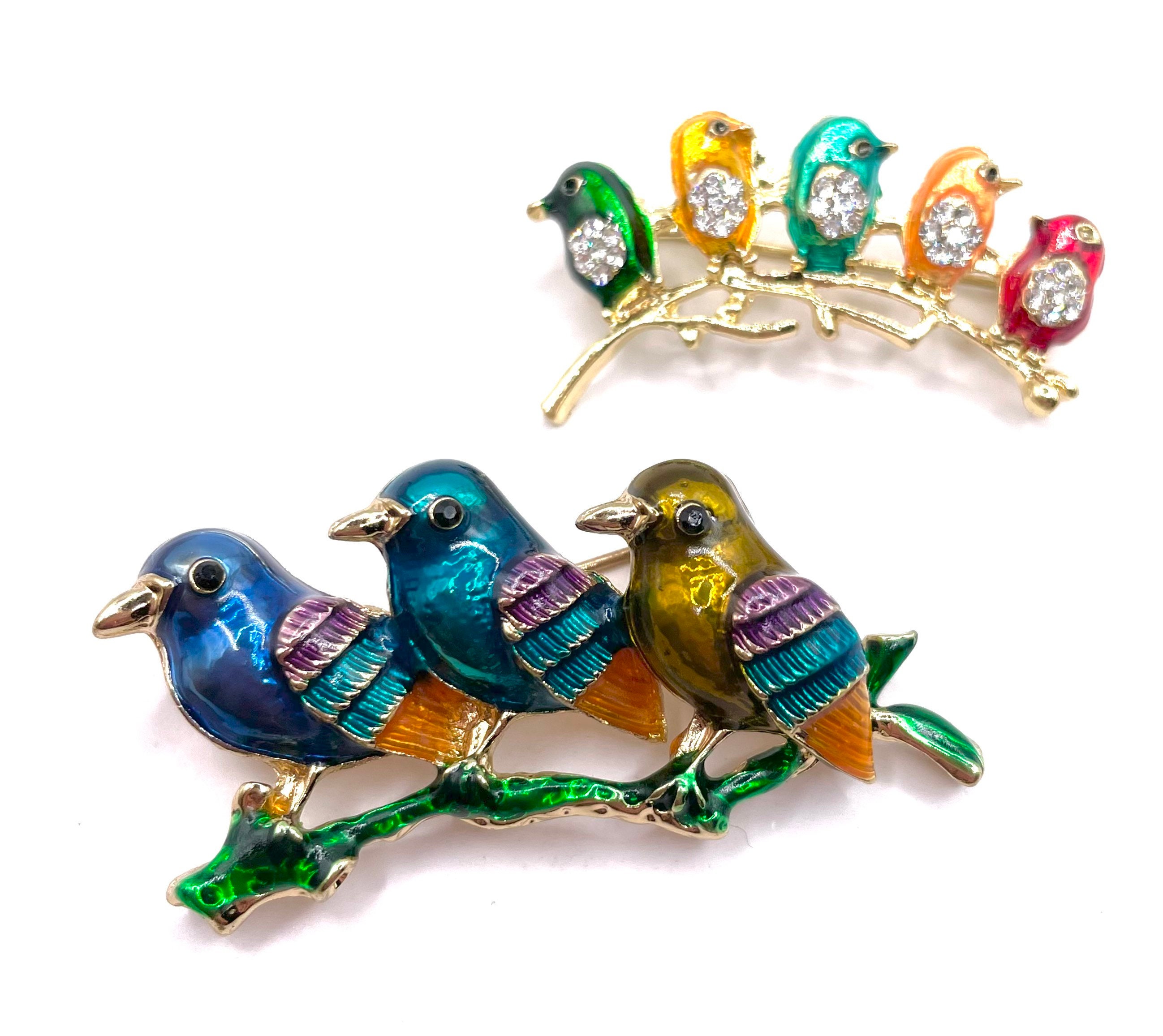 訳あり超特価の通販 of Lot Brooches Bird 2 Etsy - アクセサリー