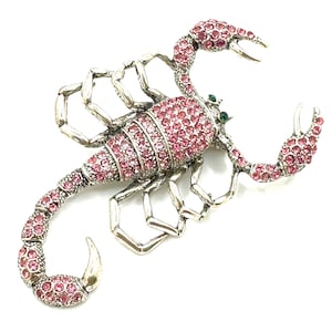 Pink Scorpion Brooch, necklace pendant
