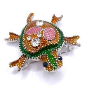 Broche de tortuga colorida