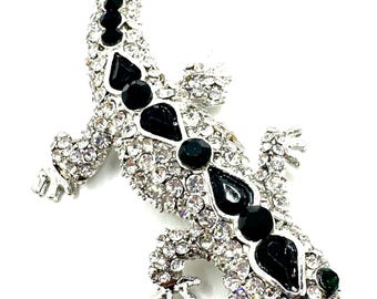 Broche Ancienne écureuil En Laiton Et Strass - Style Art Nouveau France