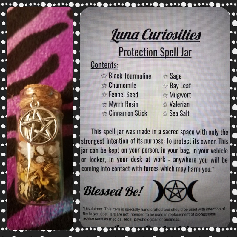 Protection Spell Jar Handmade | Etsy