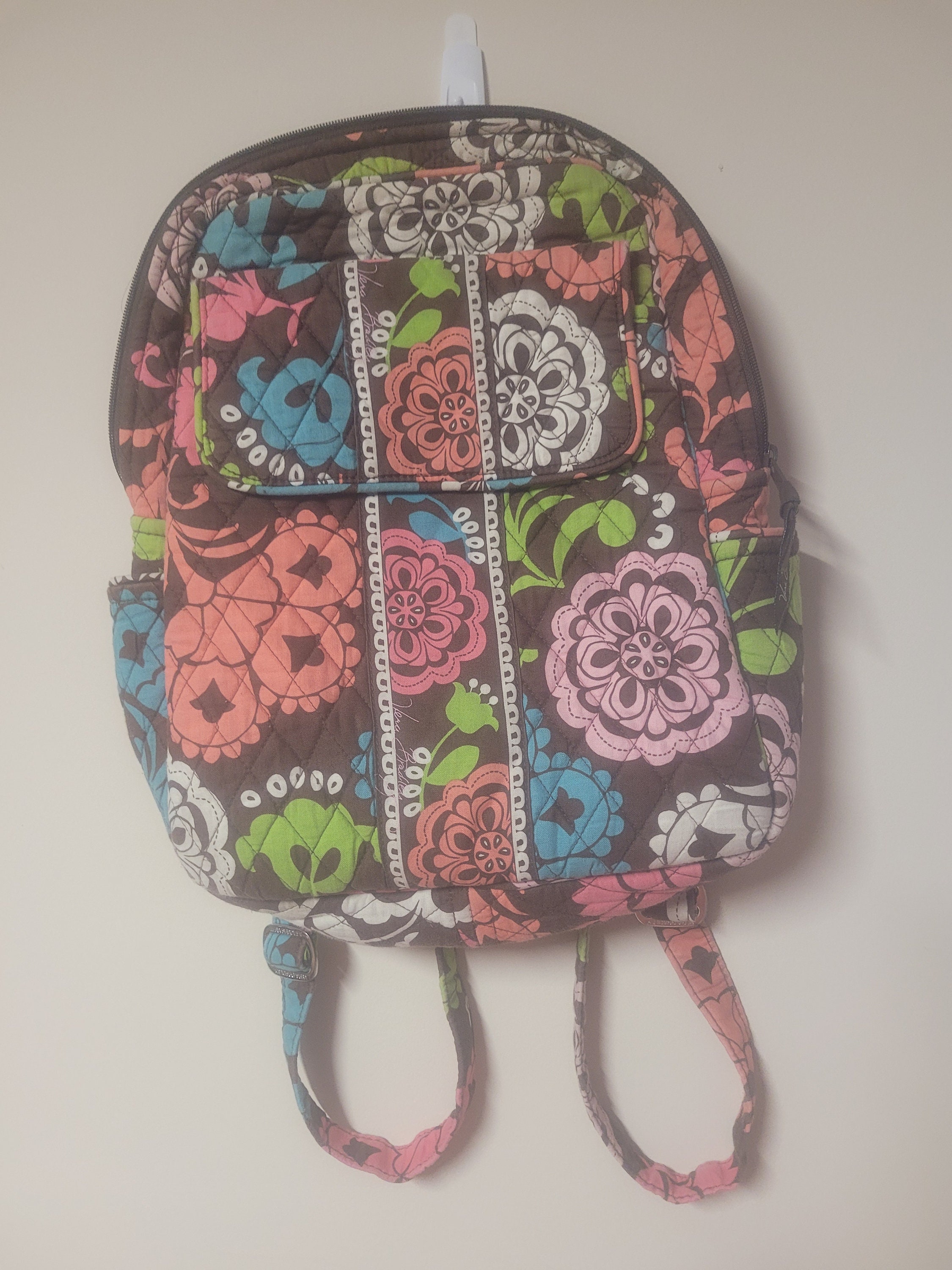 Vera Bradley Brown Floral Backpack 