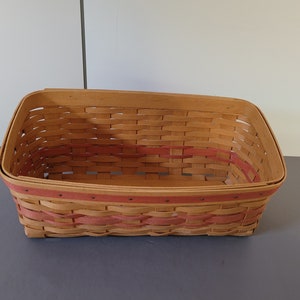 1996 Longaberger Red Weave Basket