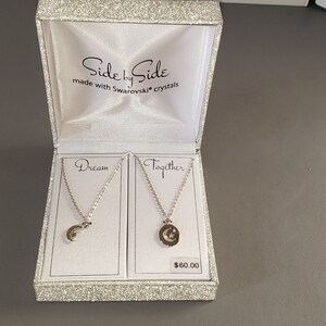 Side by Side Dream Together Swarovski Necklace Set IOB