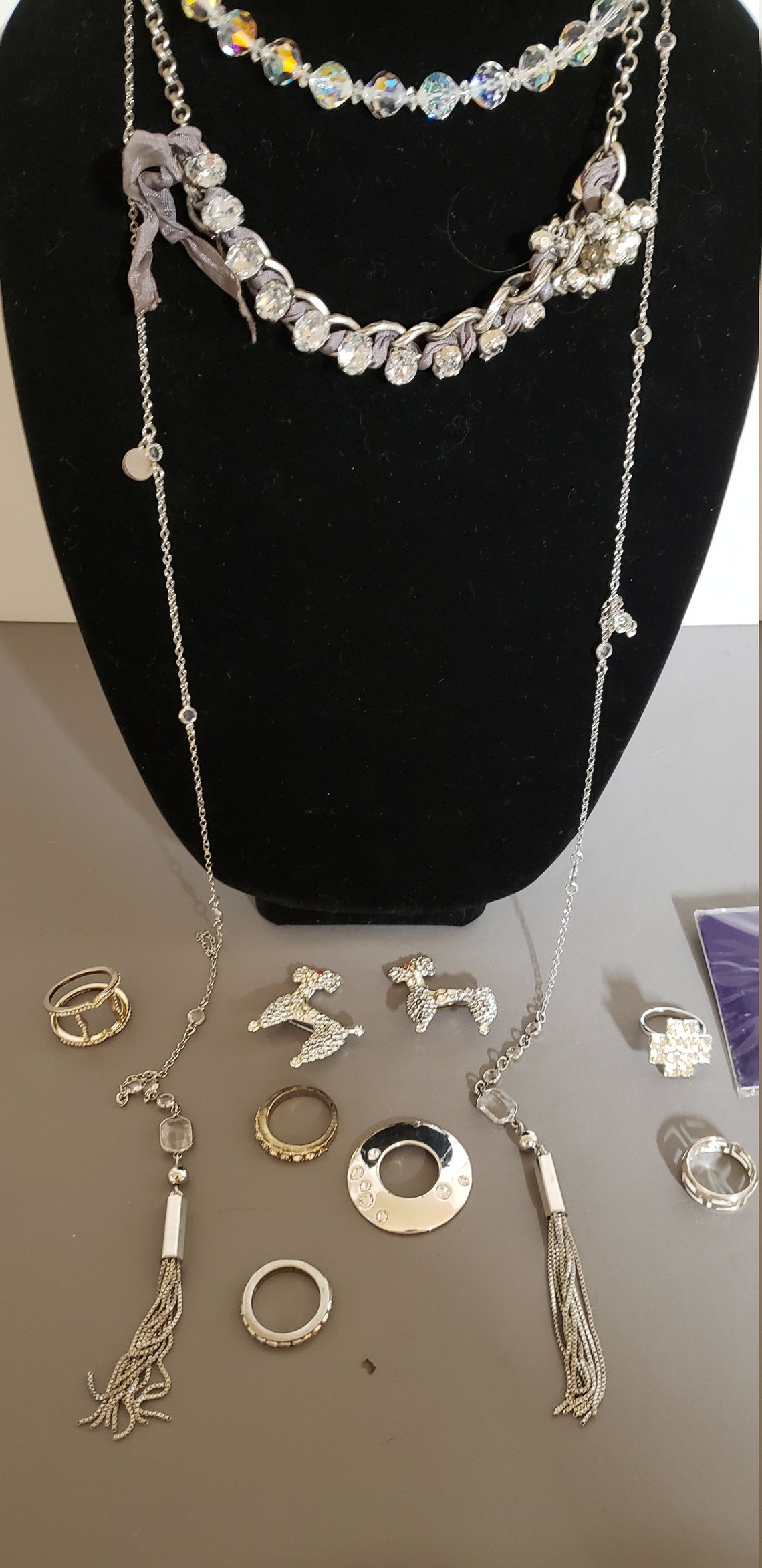 Silver Tone Fashion Jewelry Grab bag Etsy