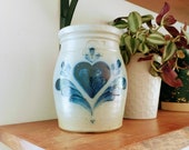 Rowe Pottery Crock Rowe Pottery With Heart Rowe Pottery 1987