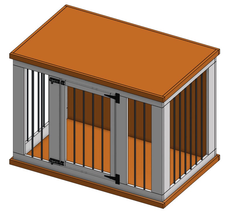 Large Dog Crate Plans Countertop Height 49.5 L x 31.5 W x 35.5 H Digital Download image 8