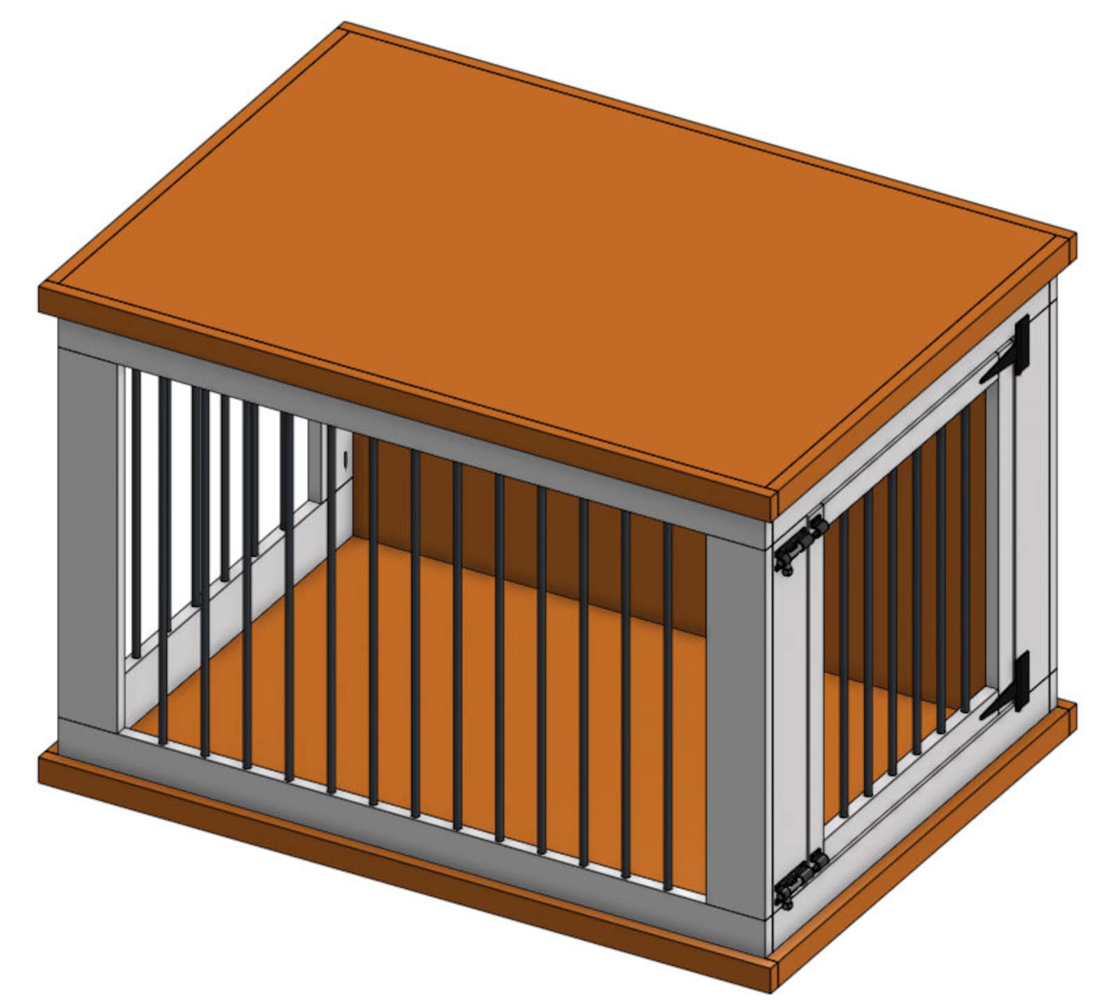 Large Dog Crate Plans Side Door 43.5 L X 31.5 W Etsy