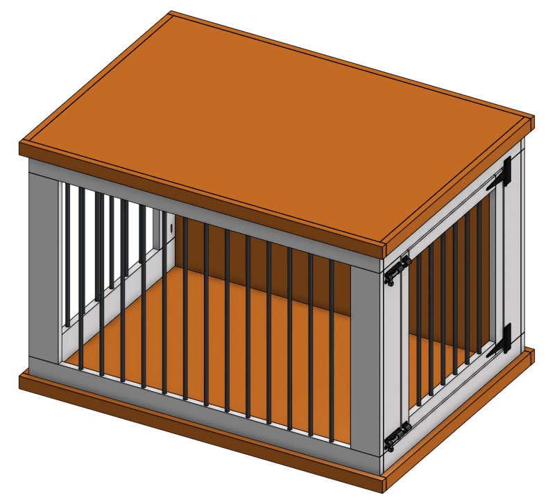 Large Dog Crate Plans Side Door 43.5 L X 31.5 W Etsy Canada